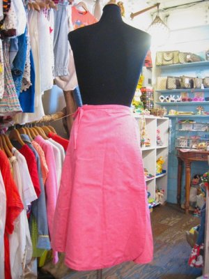 画像2: Vintage 　スイカ　 パッチ　 ラップスカート（ピンク）
