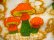 画像2: 70's Vintage   Mushroom  タオル　（ホワイト×カラフル） (2)