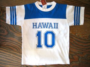 画像5:  Hawaii ナンバリング  Tシャツ（ホワイト×ブルー）