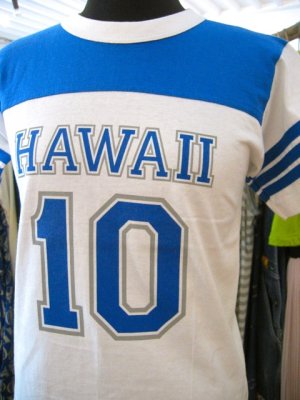 画像3:  Hawaii ナンバリング  Tシャツ（ホワイト×ブルー）