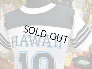 画像2:  Hawaii 　ナンバリング 　 Tシャツ　（ホワイト×ネイビー）