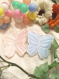 Vintage   Butterfly    キルティング   ワッペン   (2color)