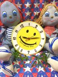 ★★★SALE★★★ 70's  Vintage    「LUX」社製 　SMILE   Wall Clock（イエロー）