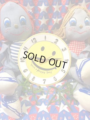 画像1: ★★★SALE★★★ 70's  Vintage    「LUX」社製 　SMILE   Wall Clock（イエロー）