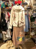 70's Vintage リスさんパッチ ラップスカート　（モカ）