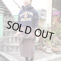 『SOLリメイク』“CARLETON”college hoodie Withシャツワンピ（navy×check）