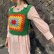 画像3: OLD Handmade granny knit Vest（グリーン） (3)
