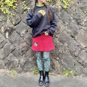 画像1: ★★20%OFF★★ 70's Vintege  Handmade Knit Skirt（ホットピンク）