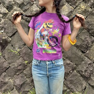画像1: 90's Old USA製 「Nintendo Super Mario」Tシャツ（パープル)