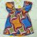 画像6: OLD African Batik チュニック（オレンジ×ブルー×etc）