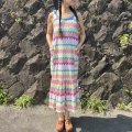 レトロフラワー マーメイドワンピース （ピンク）