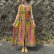 画像2: 70‘s Vintage フローラル ペイズリー柄 マキシ丈 ドレス （ピンク×イエロー）