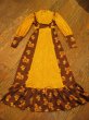画像4: 70's Vintage mushroom Dress （ブラウンxイエロー） (4)