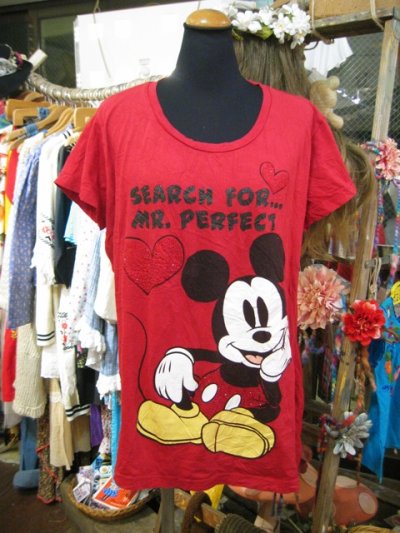 画像1: 恋する  Mickey　BIG Tシャツ　（レッド）