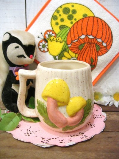 画像1: ★★SALE★★ 70's Vintage Mushroom 「Becci」 マグカップ（生成り）