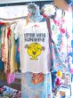 画像1: 『SOLリメイク』　「LITTLE MISS SUNSHIN」Tシャツ　チュニック　（ホワイト×カラフル） (1)