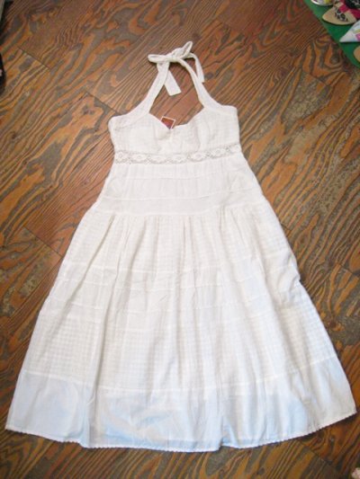 画像3: 70's　Vintage　 ステッチクロス　ホルター　ドレス （オフホワイト）