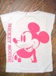 画像3: USED 　Mickey 　ポージング　Tシャツ （ホワイト×ネオンピンク） (3)