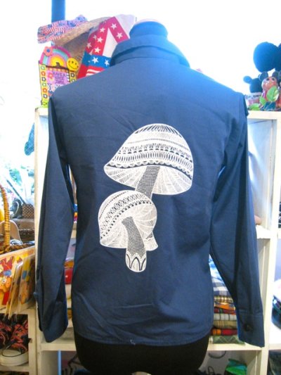 画像2: 70's “mushroom”Boy Scout shirt （navy）