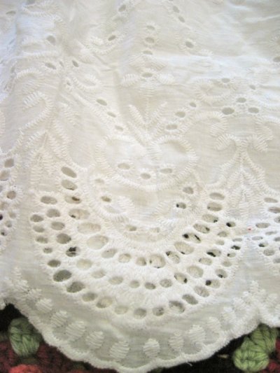 画像3: ★★★SALE★★★　裾レース刺繍　シンプル　コットン　スカート　（ホワイト）