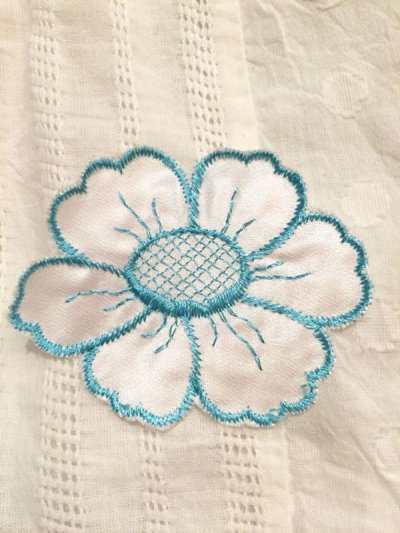 画像2: Vintage   Flower刺繍    シルクサテン   ワッペン   (2color)