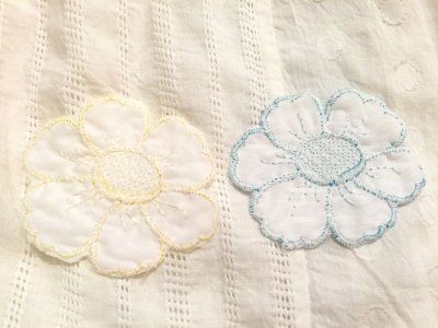 画像3: Vintage   Flower刺繍    シルクサテン   ワッペン   (2color)