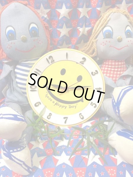 画像1: ★★★SALE★★★ 70's  Vintage    「LUX」社製 　SMILE   Wall Clock（イエロー） (1)