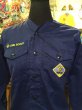画像3: 70's長袖　ノーカラー Boy Scout shirt（navy） (3)