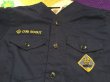 画像4: 70's長袖　ノーカラー Boy Scout shirt（navy） (4)
