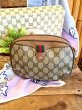 画像1: OLD GUCCI　ラウンド miniショルダー（べ−ジュ）プチシェリー (1)