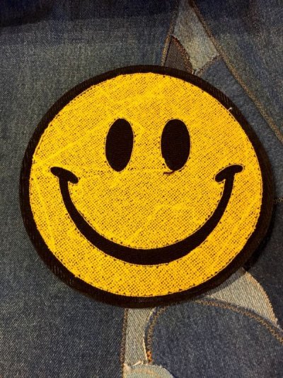 画像2: もこもこ　BIG  SMILE　ワッペン （yellow）