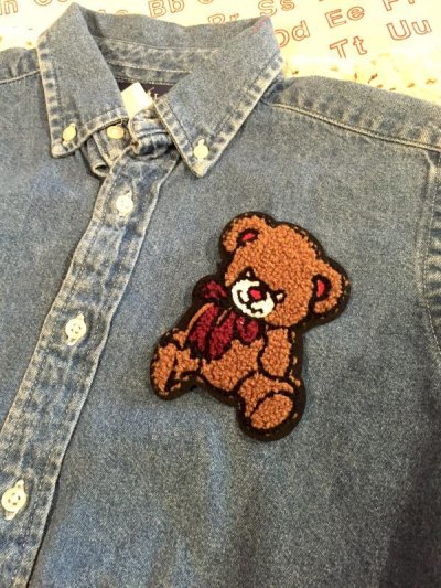 画像3: もこもこクマちゃん　刺繍ワッペン