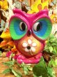 画像1: 70's Vintage  OWL Big 貯金箱 （ピンク） (1)