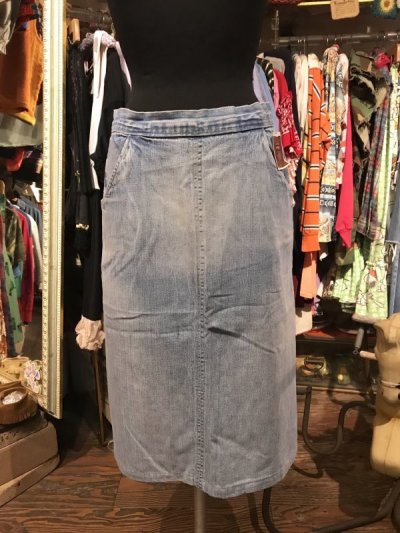 画像1: 50's Vintage denim skirt W29