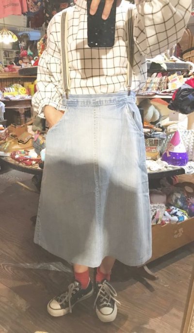 画像3: 50's Vintage denim skirt W29