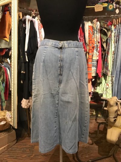 画像2: 50's Vintage denim skirt W29