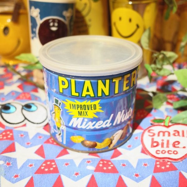 画像1: Vintage “Mr.Peanuts” Tin缶 （blue×etc） (1)