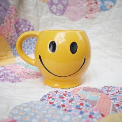 画像1: 70'sVintage「McCOY」Happy Smiley Face mug（yellow）