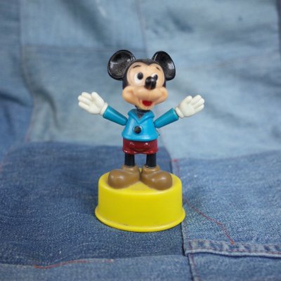 画像1: 70'sVintage「Mickey」Dancing Push Toy