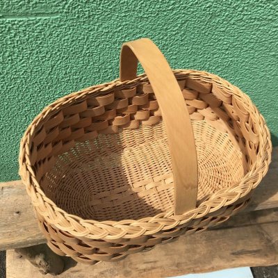 画像2: Wood&Rattan ランチ カゴバスケット (ベージュ）