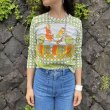 画像2: 70'sVintage サイクリング柄 ロングTシャツ (グリーン) (2)