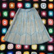 画像7: 70's Vintage Suede Patchwork Skirt（スモーキーブルー） (7)