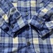 画像8: 70's Vintage キルティング裏地 Boy'sチェックネルシャツ（ネイビー×オフホワイト） (8)