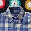 画像7: 70's Vintage キルティング裏地 Boy'sチェックネルシャツ（ネイビー×オフホワイト） (7)