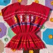 画像6: 70's Guatemala ケツァール バード刺繍 チュニック（レッド×カラフル） (6)