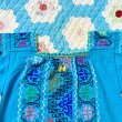 画像6: 70's Vintage カラフル刺繍 ワンピ (ターコイズ ） (6)