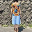 画像5: OLD African Batik チュニック（オレンジ×ブルー×etc） (5)