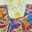 画像7: OLD African Batik チュニック（オレンジ×ブルー×etc） (7)