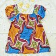 画像8: OLD African Batik チュニック（オレンジ×ブルー×etc） (8)