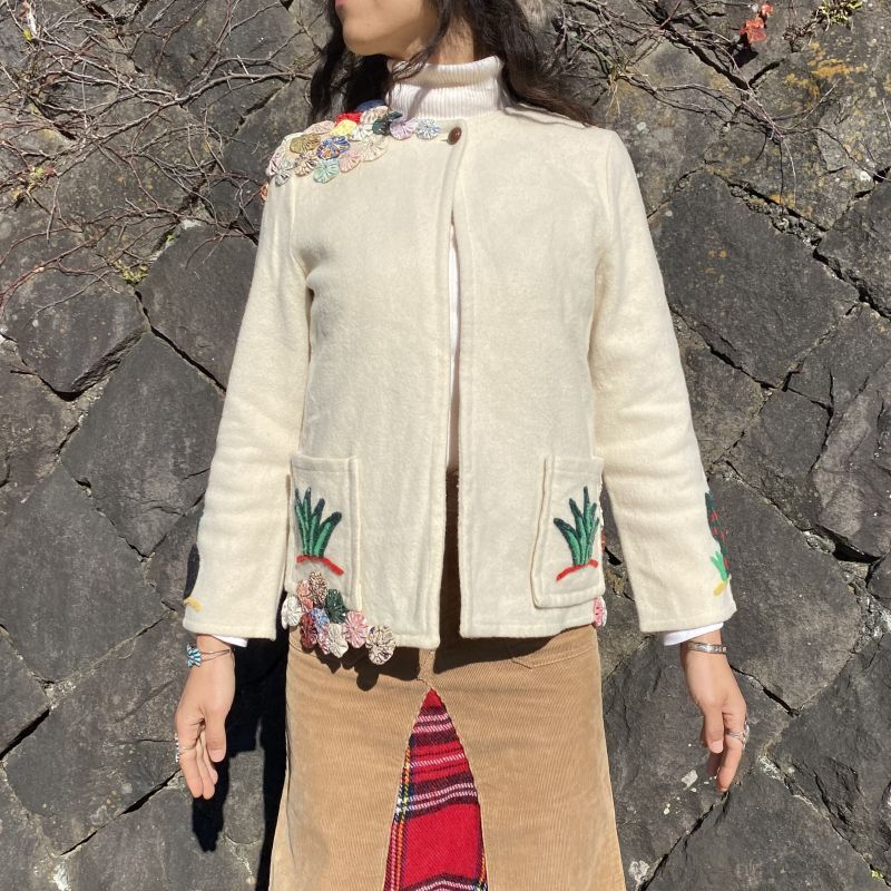 SOLリメイク』ヨーヨーキルト 70'sVintageメキシコ刺繍ジャケット